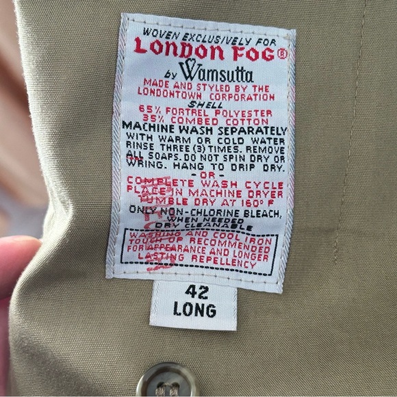 Vintage London Fog Men’s Lined Trench 42L - Picture 8 of 10